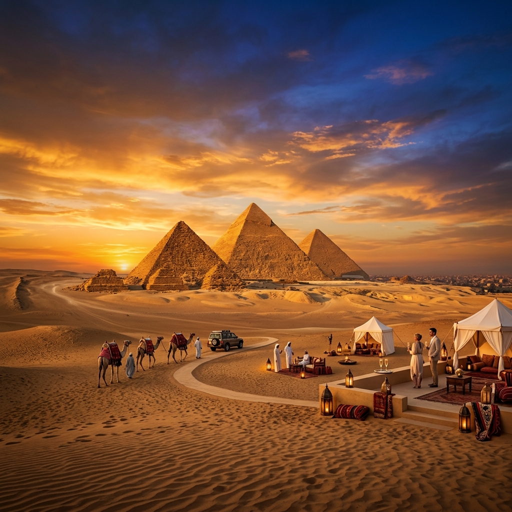 Cairo and Pyramids